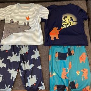 Two short sleeve boys pajamas -size 12 months
